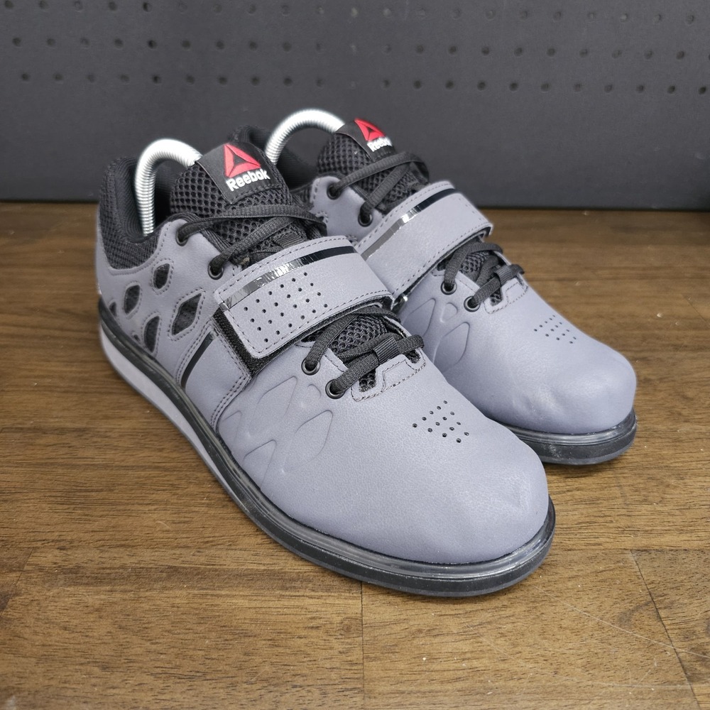 Reebok Lifter PR Weightlifting Cross-Trainer Shoes Mens Size 7 Grey Black